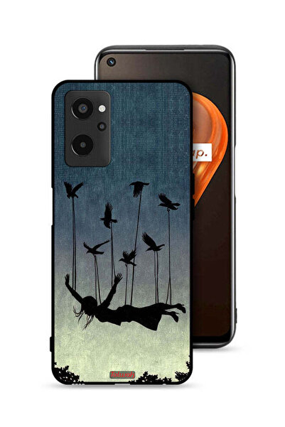 Tolwak Realme 9i 4G Protective Case Cover Birds Holding Fallen Girl