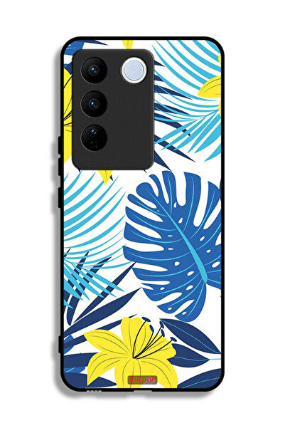 Tolwak غطاء حماية لهاتف Vivo V27e برسومات ريش وزهور