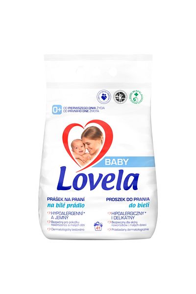 LOVELA Baby hypoallergenic washing powder for whites 41 washes 4.1 kg