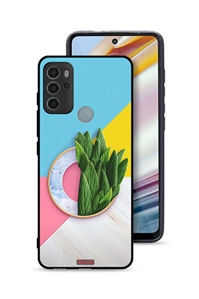 Tolwak غطاء حماية لهاتف موتورولا موتو جي 60 إس بنقشة أوراق تجريدية