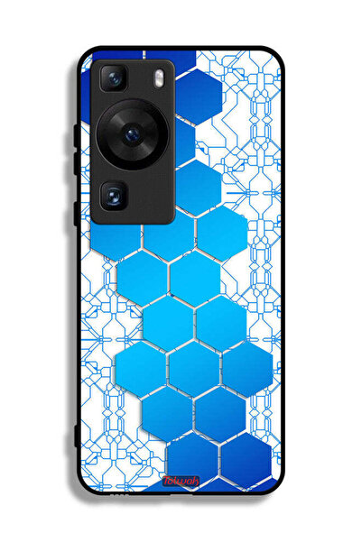 Tolwak غطاء حماية لهاتف هواوي بي 60 برو - شبكة أيقونات سداسية الأضلاع