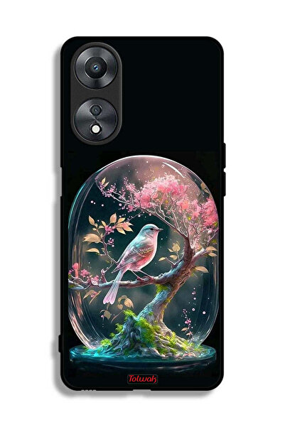 Tolwak غطاء حماية لهاتف Oppo A58 5G بتصميم طائر في جرة