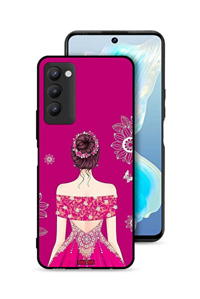 Tolwak غطاء حماية لهاتف تكنو كامون 18 بتصميم فتاة وزهور