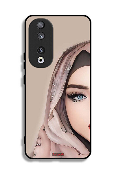 Tolwak غطاء حماية لهاتف Honor 90 برسومات فتاة نصف وجه