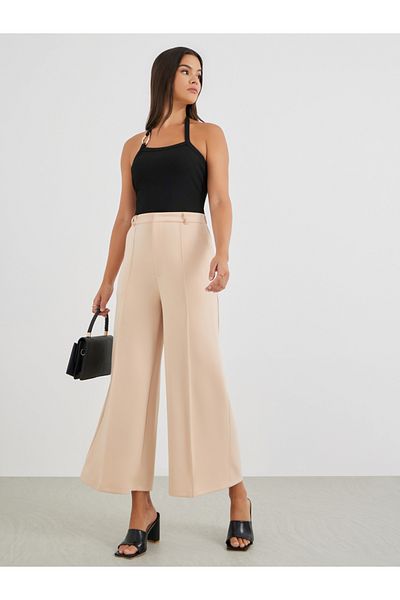 Styli Mid Rise Wide Leg Trousers