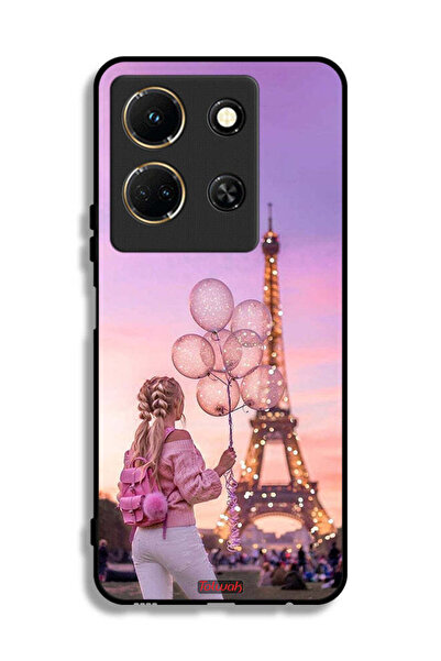 Tolwak غطاء حماية لهاتف إنفينيكس نوت 30، فتاة تحمل بالونات