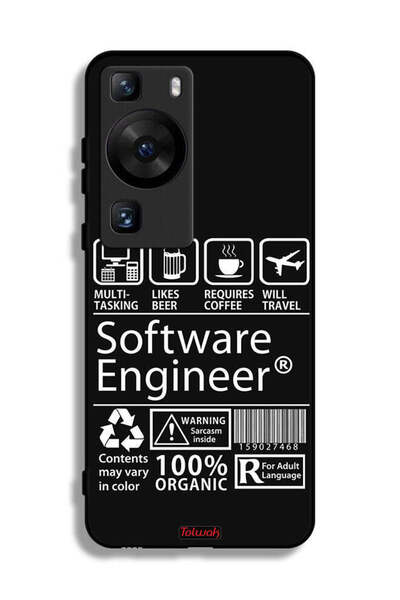 Tolwak غطاء حماية لهاتف Huawei P60 Pro، ملصق مهندس برمجيات