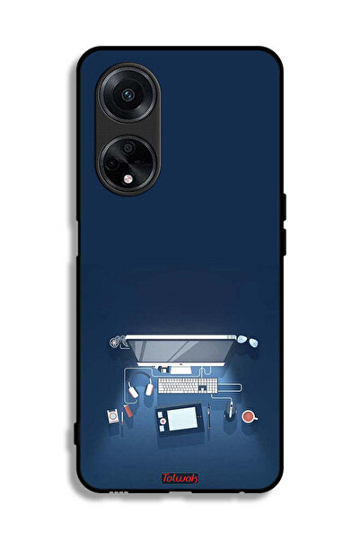 Tolwak غطاء حماية لهاتف Oppo F23 5G - فن مكتب الكمبيوتر