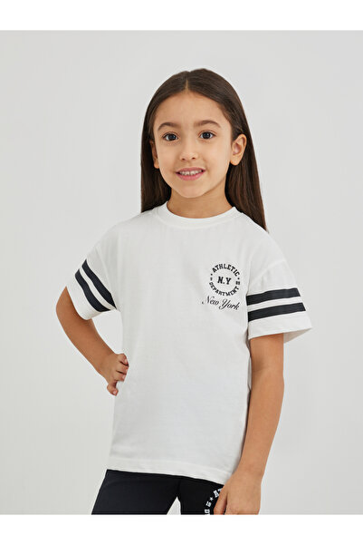 Styli Slogan Print Round Neck T-Shirt and Leggings Set