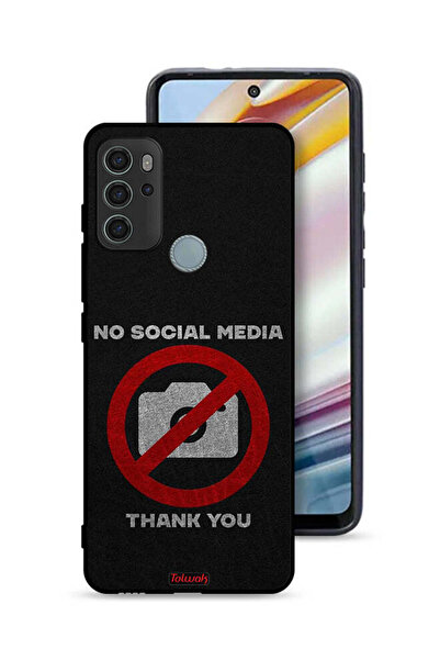 Tolwak Motorola Moto G60S Protective Case Cover No Social Media Thank You