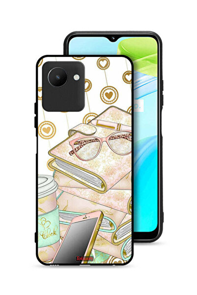 Tolwak غطاء حماية لهاتف Realme C30s بنقشة نظارات على الكتب