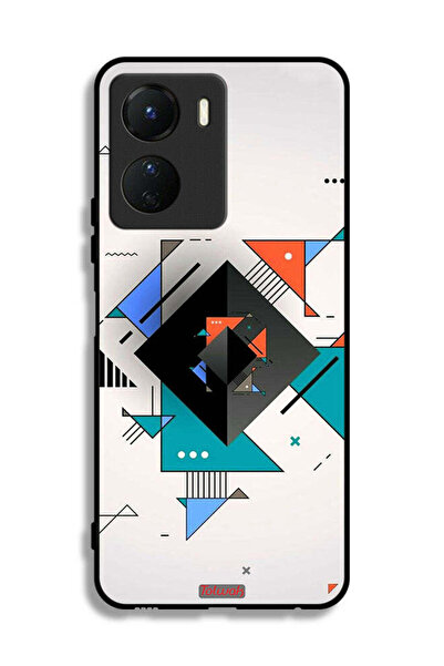 Tolwak غطاء حماية لهاتف Vivo Y16 بأشكال مربعة ومثلثة ونمط تجريدي