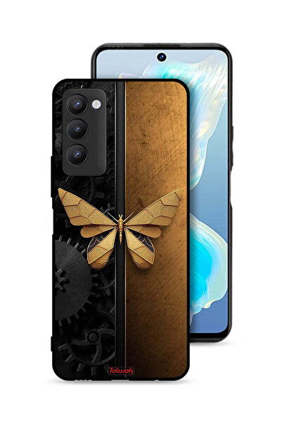 Tolwak Tecno Camon 18P Protective Case Cover Steel Butterfly