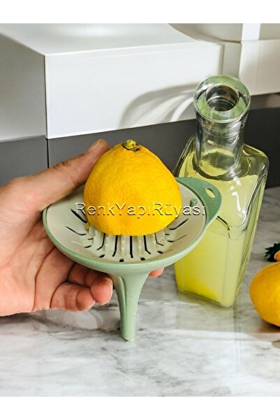 RENK YAPI RÜYASI Lemon Squeezer with Funnel Citrus Orange Juice Squeezing Apparatus Lemon Bowl with Funnel