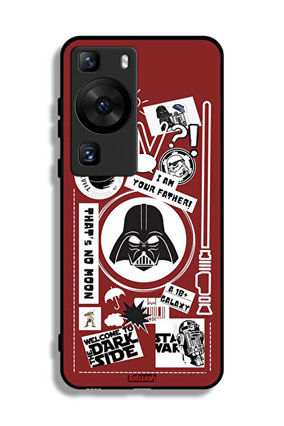 Tolwak غطاء حماية لهاتف Huawei P60 Pro ملصق "مرحبًا بكم في الجانب المظلم"