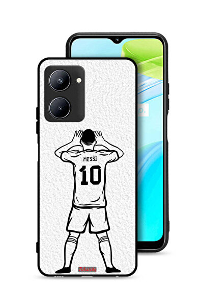 Tolwak Realme C33 Protective Case Cover Messi Sketch