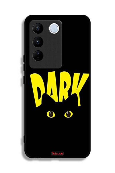 Tolwak Vivo V27e Protective Case Cover Dark Cat