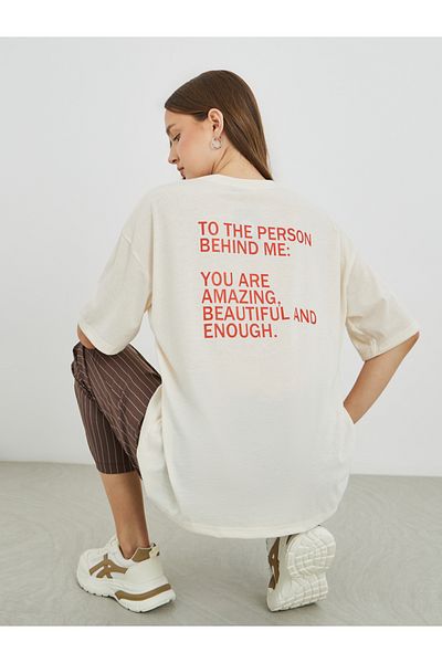 Styli Slogan Print Regular Fit T-Shirt