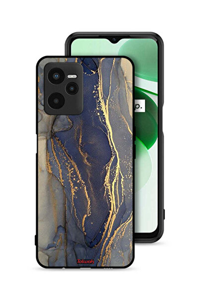 Tolwak غطاء حماية لهاتف Realme C35 بنمط رخامي لامع