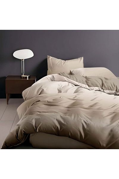 Pucioasa 6-piece bed linen in beige gradient finet