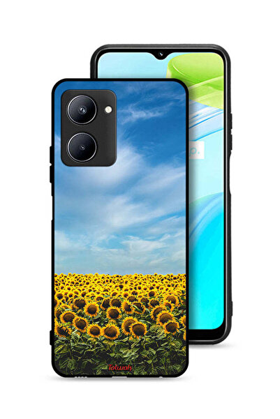 Tolwak غطاء حماية لهاتف Realme C33 بطبعة عباد الشمس تحت السماء
