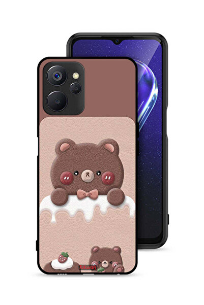 Tolwak غطاء حماية لهاتف Realme 9i 5G بتصميم دب الفراولة