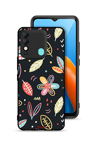 Tolwak غطاء حماية لهاتف تكنو سبارك 8 بتصميم زهور وأوراق فنية تجريدية