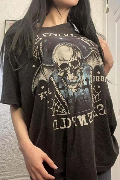 Karakedi Φούτερ Unisex Avenged Sevenfold Bat Skull Cyber Grunge