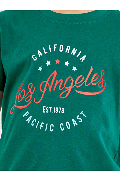 Styli Slogan Print Round Neck T-Shirt and Shorts Set