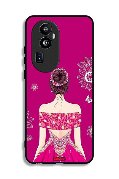 Tolwak غطاء حماية لهاتف Oppo Reno10 Pro Plus بتصميم فتاة وزهور