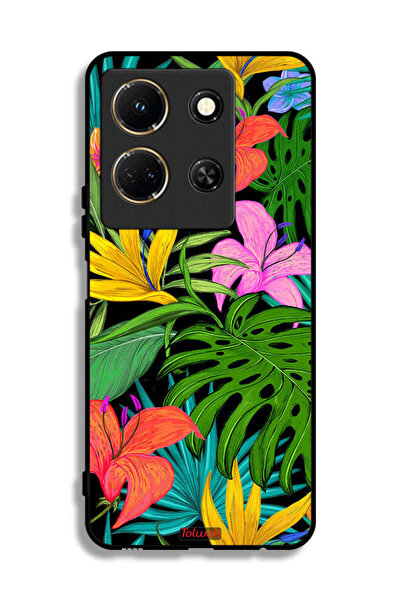 Tolwak غطاء حماية لهاتف Infinix Note 30 بنقشة زهور استوائية وأوراق شجر