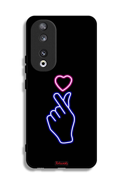 Tolwak غطاء حماية لهاتف Honor 90 بتصميم قلب سريع