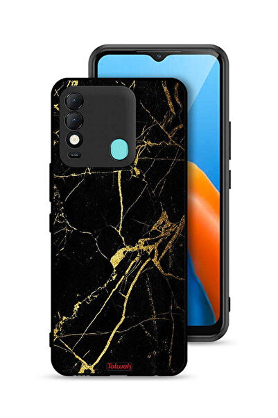 Tolwak غطاء حماية لهاتف تكنو سبارك 8 - رخامي متصدع