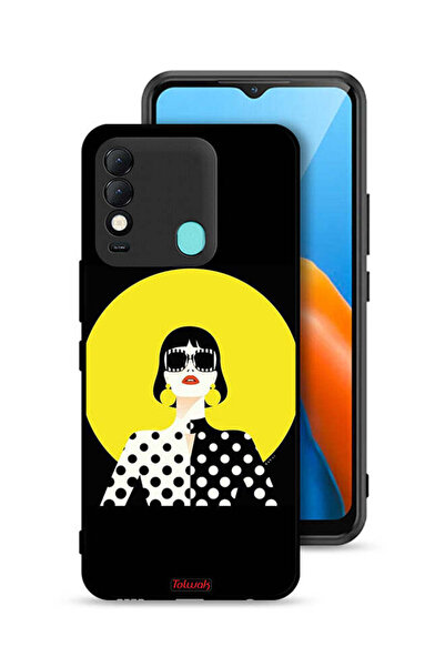 Tolwak غطاء حماية لهاتف تكنو سبارك 8 بتصميم فتاة أنيقة