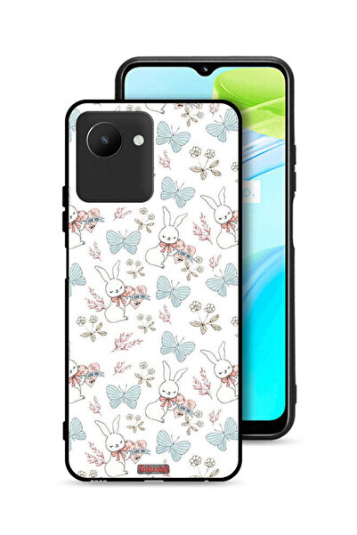Tolwak غطاء حماية لهاتف Realme C30s بطبعة أرنب وفراشات