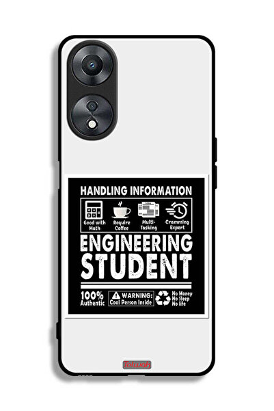 Tolwak غطاء حماية لهاتف Oppo A58 5G - ملصق طالب هندسة