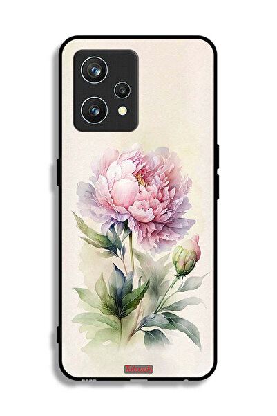 Tolwak Realme 9 Pro Plus Protective Case Cover Watercolor Rose Paint Art
