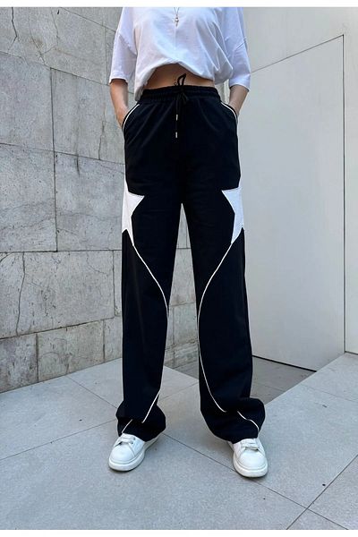 RockMore Y2K Star Patch Knitted Sweatpants/Pants
