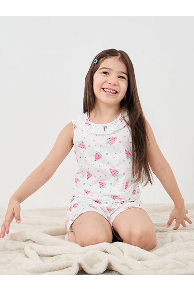 Styli Graphic Print Sleeveless Top and Shorts Pyjama Set