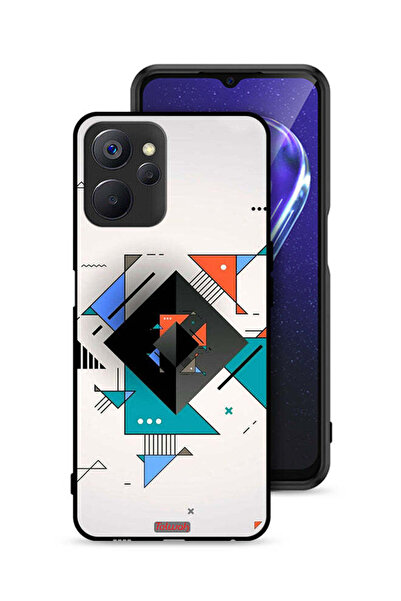 Tolwak غطاء حماية لهاتف Realme 9i 5G بأشكال مربعة ومثلثة ونمط تجريدي