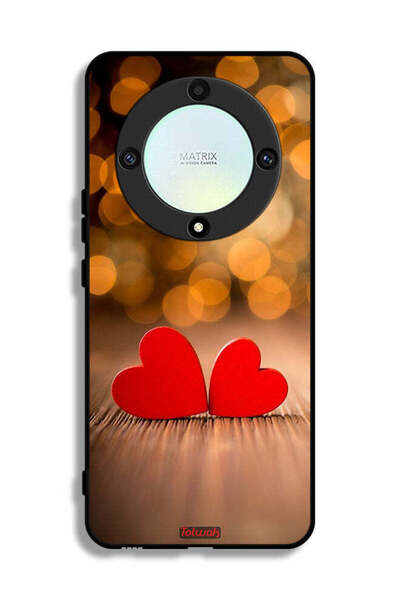 Tolwak غطاء حماية لهاتف Honor X9a بتصميم قلبين جميلين