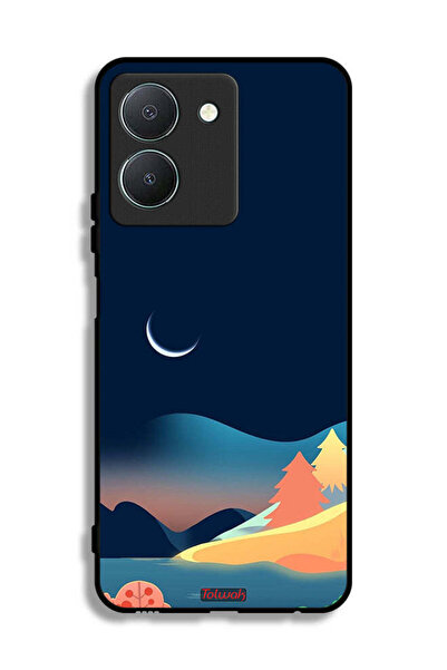 Tolwak غطاء حماية لهاتف Vivo Y36 5G برسومات تجريدية على شكل قمر