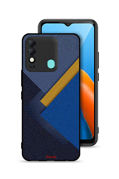 Tolwak غطاء حماية لهاتف تكنو سبارك 8 بنقشة مثلثات جلدية