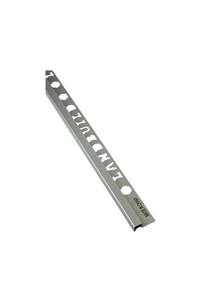 LANDBUILD 2.50m 12mm Matte Silver Square Decorative Corner SA001-SM-12H