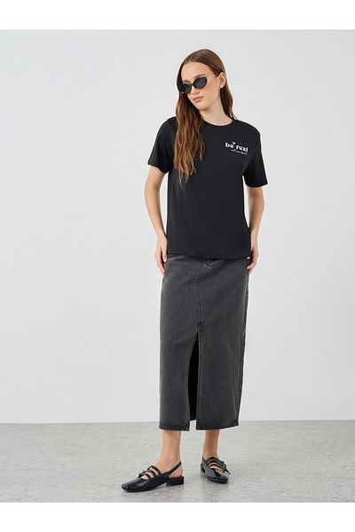 Styli Slogan Print Oversize T-Shirt