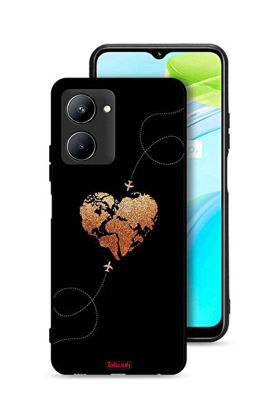 Tolwak غطاء حماية Realme C33 - طائرات تلامس القلب