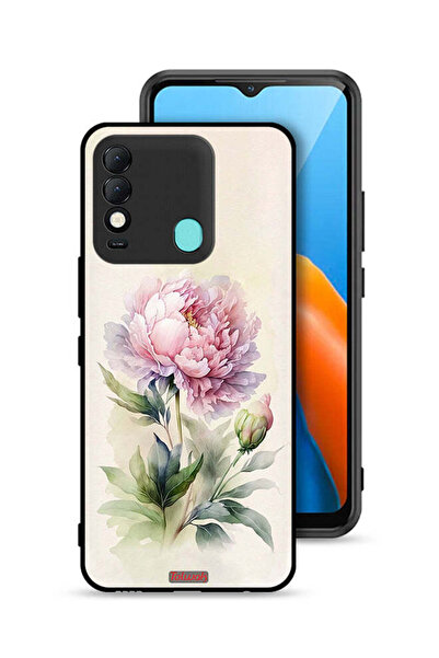 Tolwak غطاء حماية لهاتف تكنو سبارك 8 بتصميم فني بألوان مائية وردية