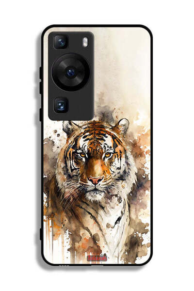 Tolwak غطاء حماية لهاتف هواوي P60 Pro بتصميم فن تجريدي من جلد الفهد