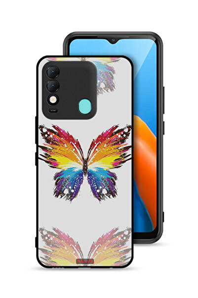 Tolwak غطاء حماية لهاتف Tecno Spark 8 بخلفية بسيطة وفن رقمي وبساطة الفراشة