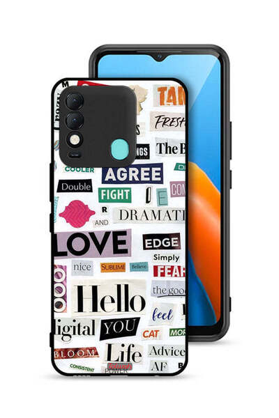 Tolwak غطاء حماية لهاتف تكنو سبارك 8 بملصقات اقتباسات قصيرة